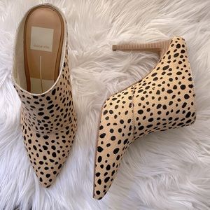 Dolce Vita Pony Hair Heeled Mules